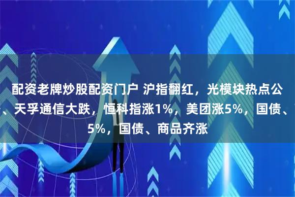 配资老牌炒股配资门户 沪指翻红，光模块热点公司新易盛、天孚通信大跌，恒科指涨1%，美团涨5%，国债、商品齐涨